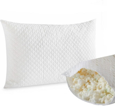 Tt Threadtrade Shredded Memory Foam Pillow Pack Of 1 Soft Fluffy Breathable Cooling Machine Washable 50X75Cm from B&Q