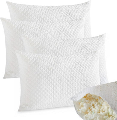 Tt Threadtrade Shredded Memory Foam Pillows Pack Of 4 Soft Fluffy Breathable Cooling Machine Washable 50X75Cm from B&Q