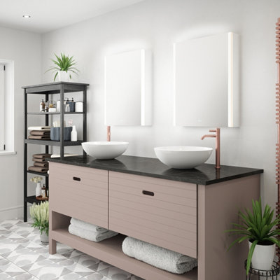 FNX Bathrooms Balmoral Single Door Tunable Led Illuminated Bathroom Mirror Cabinet With Bluetooth Speaker & Shaver Socket700X550mm from B&Q