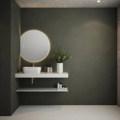 FNX Bathrooms Marseille 800X746mm Tunable Led Frameless Bathroom Mirror With Demister & Dimmable Touch Control from B&Q