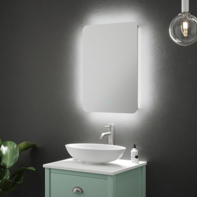 FNX Bathrooms Kingston Backlit Led Bathroom Mirror With Tunable WhiteDemister & Shaver Socket (H700 X W500mm) from B&Q