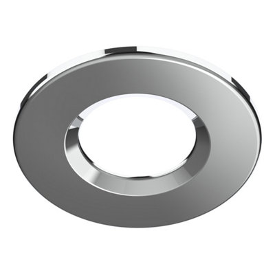 FNX Bathrooms Polished Chrome 70mm Cut-Out Downlight Bezel For Riga Uno Multi-Wattage & Ip65 Rated Lights from B&Q