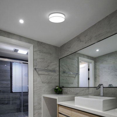 FNX Bathrooms Aspen Ip44 Slimline Led Ceiling Light For Bathrooms & KitchensNatural White 4000K17W from B&Q