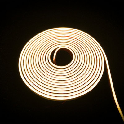 FNX Bathrooms Arc Ultra-Slim 5M Warm White Led Strip Light Ip67 Waterproof With 3M Adhesive Tape from B&Q