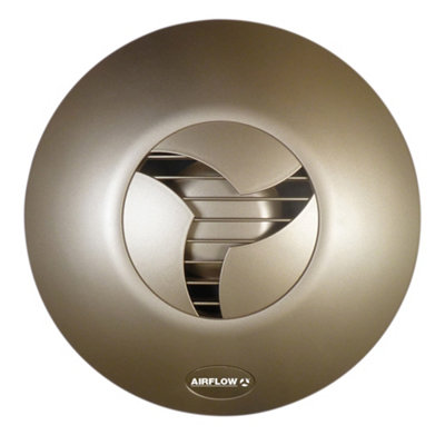 FNX Bathrooms Airflow Icon 15 Silent Bathroom Extractor Fan With Stylish Sandstone Cover100mm DuctIpx4 Rated from B&Q