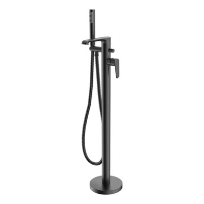 FNX Bathrooms Lunaris Gunmetal Freestanding Bath Shower Mixer Tap With HandsetPremium Design from B&Q