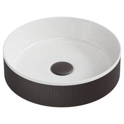 FNX Bathrooms Koko Basin Black Countertop Bathroom Basin 360 from B&Q