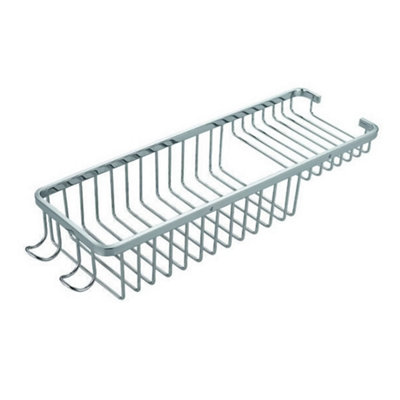 FNX Bathrooms Chrome Wire Soap Basket With HookWall Mounted Mild Steel Gloss Finish Modern Design from B&Q