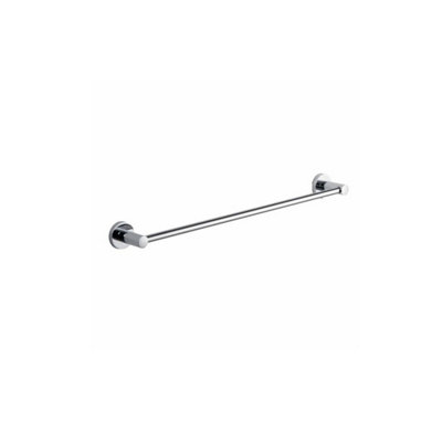 FNX Bathrooms Chrome Plan Single Towel Bar645mm Wall Mounted Mild Steel Gloss Finish Modern Design from B&Q