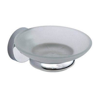 FNX Bathrooms Chrome Plan Soap DishWall Mounted Mild Steel Gloss Finish Modern Design from B&Q