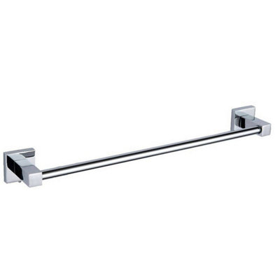 FNX Bathrooms Chrome Single Towel BarWall Mounted Gloss Finish Modern Design from B&Q