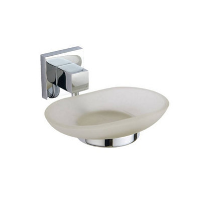 FNX Bathrooms Chrome Soap HolderWall Mounted Gloss Finish Modern Style from B&Q