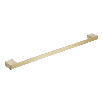 FNX Bathrooms Brushed Brass Towel BarContemporary Wall-Mounted Bathroom Accessory from B&Q