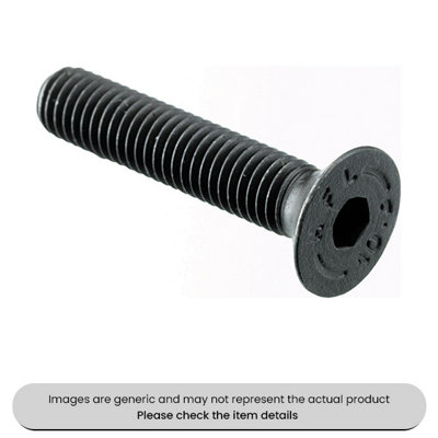 Mehr Black Countersunk Socket Screws Metric Grade 10.9M10X25mm Pack Qty 50 from B&Q