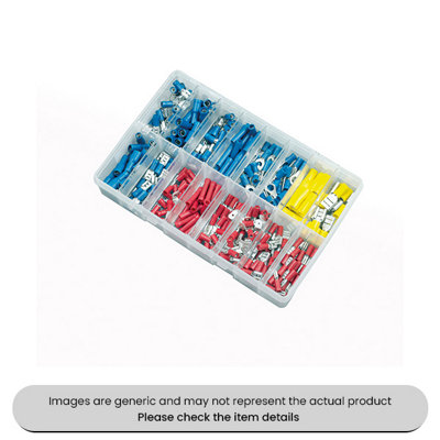 Mehr Insulated Terminals RedBlue & Yellow Female And Male Assorted Box 300Pcs from B&Q