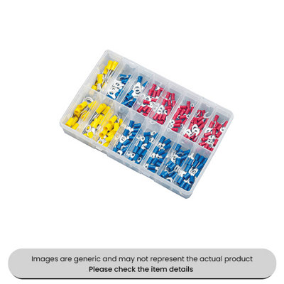 Mehr Ring & Fork Terminals Pre-Insulated RedBlue & Yellow Assorted Box 200Pcs from B&Q