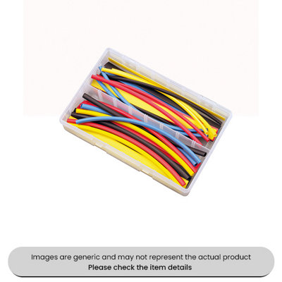 Mehr Heat Shrink Tubing 200 mm Lengths BlackBlueRedYellow Assorted Box 30Pcs from B&Q
