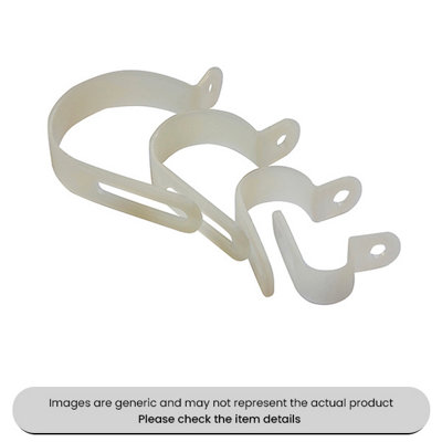 Mehr Adjustable P-Clips 6.4-30.2mm With Natural Nylon Pack Qty 40 from B&Q