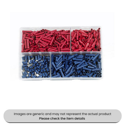Mehr Insulated Terminals RedBlue Female Spades & Male Blades Assorted Box 600Pcs from B&Q