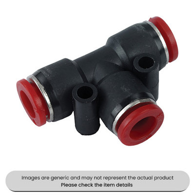Mehr Tee Connectors Plastic Couplings 8mm Pack Qty 5 from B&Q