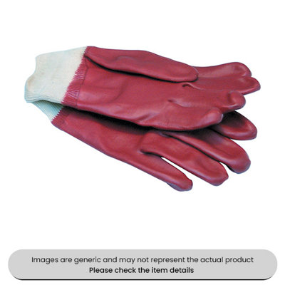 Mehr Fully Coated Knitwrist Pvc Gloves Pack Qty 5 from B&Q