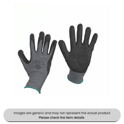 Mehr Large Nitrile Coated Gloves Polyflex Plus Pack Qty 5 from B&Q