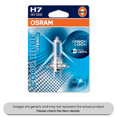 Mehr Osram Cool Blue Halogen Headlight Bulb Xenon H7 Cap Px26D12V55W Pack Qty 2 from B&Q