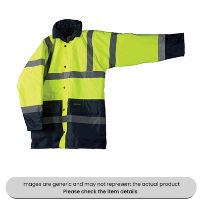Mehr Yellow Large Reflective Jacket Two Tone Zip Front Pack Qty 1 from B&Q