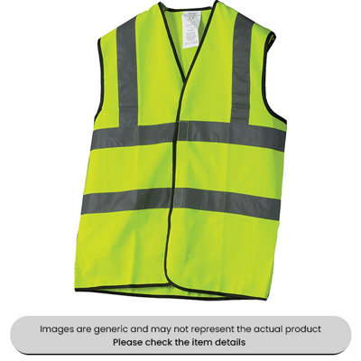 Mehr Yellow Large Reflective Waist Coat 2 Bands & 2 Braces Pack Qty 1 from B&Q