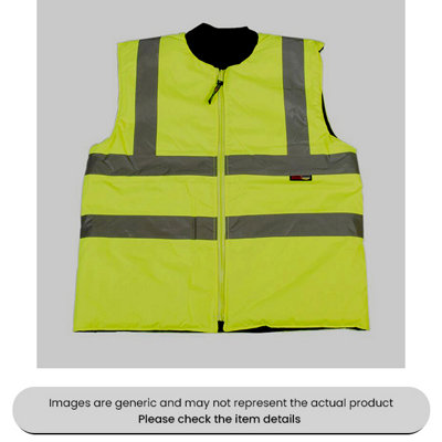 Mehr Yellow Xxl Hi-Vis Body Warmer Reversible Pack Qty 1 from B&Q