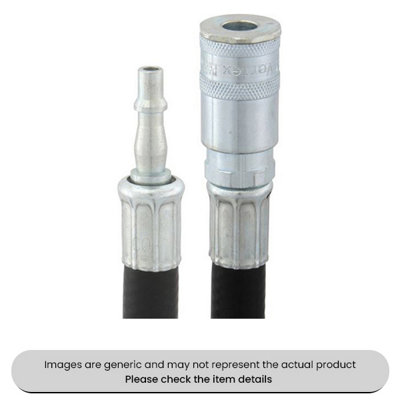 Mehr Air Tool Hose & Vertex Coupling With Rubber Pvc Alloy 5M Pack Qty 1 from B&Q