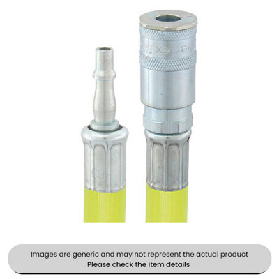 Mehr Hi-Vis Air Tool Hose Fittings Vertex Coupling & Standard Adaptor 10M Pack Qty 1 from B&Q