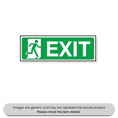 Mehr Exit Running Man Foamex 120X360mm Pack Qty 1 from B&Q