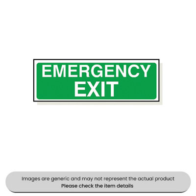 Mehr Emergency Exit Foamex 120X360mm Pack Qty 1 from B&Q