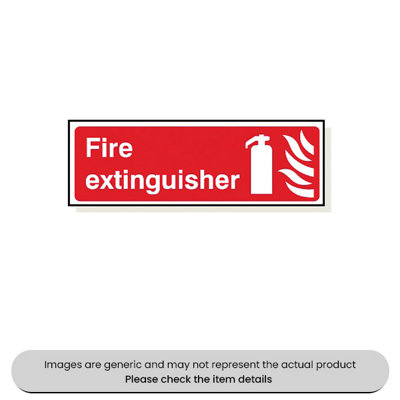 Mehr Fire Extinguisher Foamex 120X360mm Pack Qty 1 from B&Q