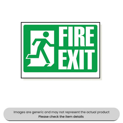 Mehr Fire Exit Running Man Adhesive 240X360mm Pack Qty 1 from B&Q