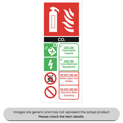 Mehr Black Extinguisher Self-Adhesive 250X100mm Pack Qty 1 from B&Q