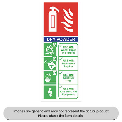 Mehr Blue Extinguisher Self-Adhesive 250X100mm Pack Qty 1 from B&Q