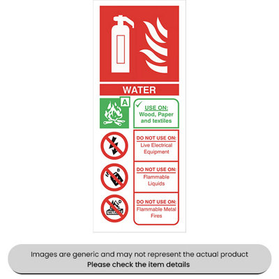Mehr Red Extinguisher Self-Adhesive 250X100mm Pack Qty 1 from B&Q