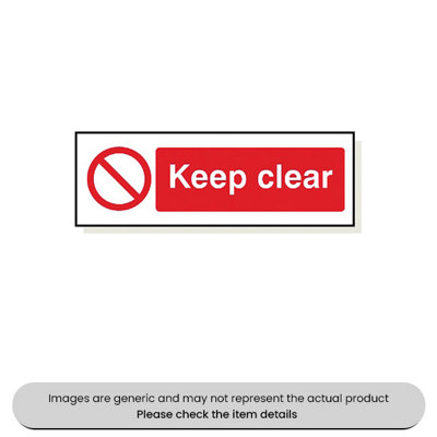 Mehr Keep Clear Foamex 120X360mm Pack Qty 1 from B&Q