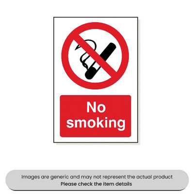Mehr No Smoking Foamex 240X360mm Pack Qty 1 from B&Q