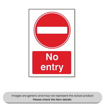 Mehr No Entry Foamex 240X360mm Pack Qty 1 from B&Q