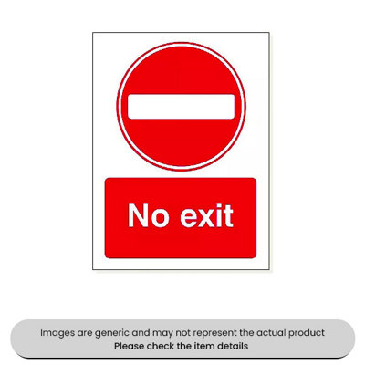 Mehr No Exit Foamex 480X360mm Pack Qty 1 from B&Q