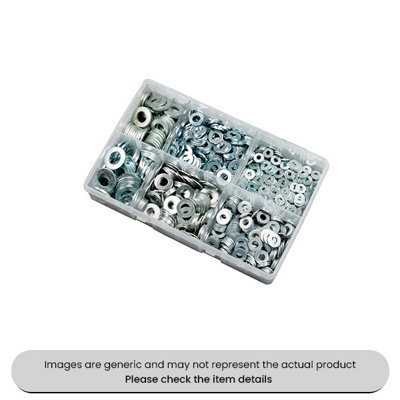 Mehr Zinc Plated Flat O Rings Washers Table 3 Imperial Assorted Box 800Pcs from B&Q