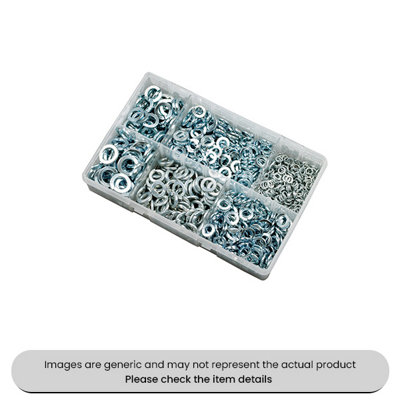 Mehr Zinc Plated Spring O-Rings Washers Imperial Rectangular Assorted Box 800Pcs from B&Q
