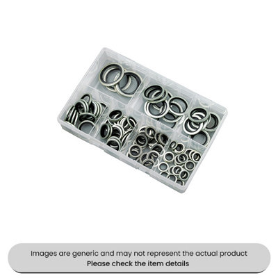 Mehr Bonded Seals Dowty Type O-Rings Washers Bsp Assorted Box 100Pcs from B&Q