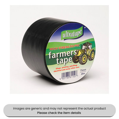 Mehr Black Silage Farmers Tape 75mmx20M Pack Qty 3 from B&Q