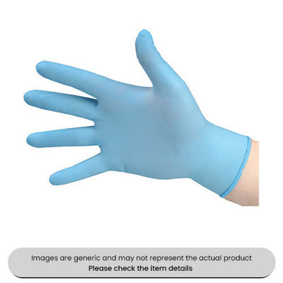 Mehr Blue Extra Large Onhand Disposable Gloves Nitrile Pack Qty 100 from B&Q