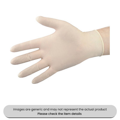 Mehr Medium Disposable Gloves Powder Free Latex Pack Qty 100 from B&Q