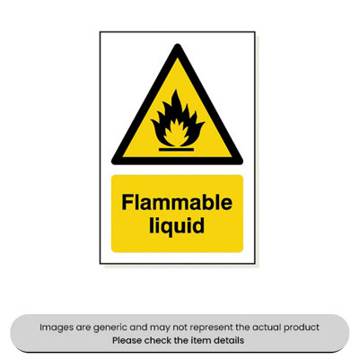 Mehr Flammable Liquid Foamex 240X360mm Pack Qty 1 from B&Q